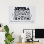 ハウスマン建築 |ルーヴル，パリ ポスター (ホームオフィス)