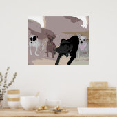 ハウスマン犬 ポスター (キッチン)