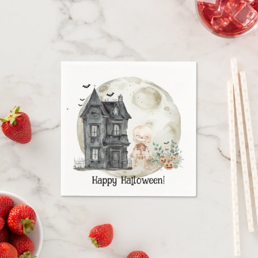 ハウスマ幽霊のよく出るミアンドフレンズハローウィンパーティ スタンダードカクテルナプキン (インサイチュ)