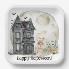 ハウスマ幽霊のよく出るミアンドフレンズハローウィンパーティ ペーパープレート