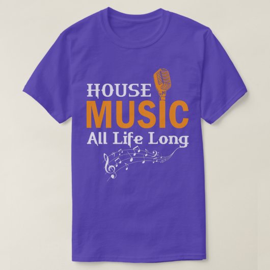 ハウスミュージックオールライフ Tシャツ (デザイン正面)