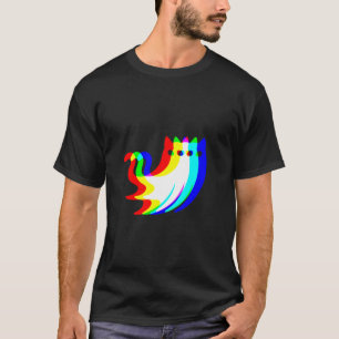 ハウスミュージックキャット幽霊光イリュージョンEDMハロー Tシャツ