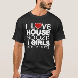 ハウスミュージックブーズガールズタトゥーTシャツ Tシャツ