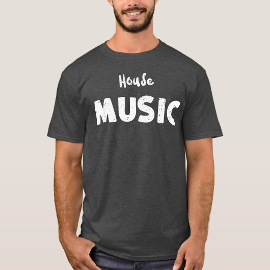 ハウスミュージックミュージック Tシャツ (正面)
