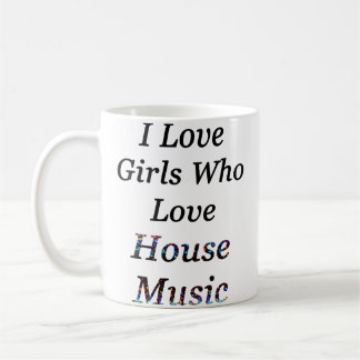 ハウスミュージック好きな女の子大好き EDMラバー コーヒーマグカップ
