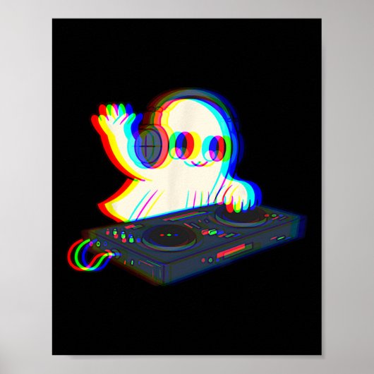 ハウスミュージック幽霊Dj光学イリュージョンEdm Hallowee ポスター (正面)