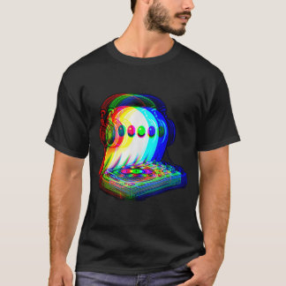 ハウスミュージック ゴースト DJ だまし絵 EDM Tシャツ