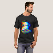 ハウスミュージック ゴースト DJ だまし絵 EDM Tシャツ (正面フル)