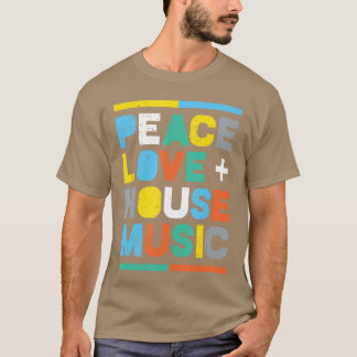 ハウスミュージック EDM DJ 平和 愛 ハウスミュージック おもしろ フリ Tシャツ