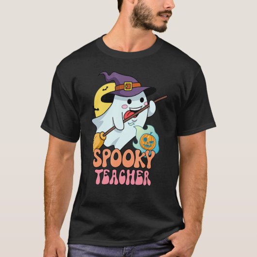 ハウスムーン幽霊のよく出るナイトグルーヴィ不気味先生 Tシャツ (正面)