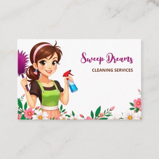 ハウスメイドフローラQR 名刺 (正面)