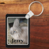 ハウスラビットメモリアルフォトブラックキープサケメタル キーホルダー (裏面)