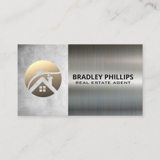 ハウスルーフサンシャインロゴ | メタリック 名刺 (正面)