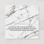 ハウスルーフトップ実在エテート | 大理石 スクエア名刺 (裏面)