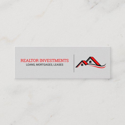 ハウスルーフトップ |不動産仲介業者投資家 スキニー名刺 (正面)