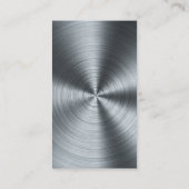 ハウスルーフトップ |金属の背景 名刺 (裏面)