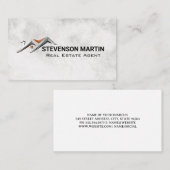 ハウスルーフロゴ | 大理石 名刺 (正面/裏面)