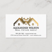 ハウスルーフ | スケルトン鍵 | 不動産仲介業者 名刺 (裏面)