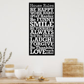 ハウスルールのサインやる気を起こさせるポスター ポスター (キッチン)