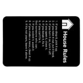 ハウスルールブラックアンドホワイト冷蔵庫 マグネット (横)