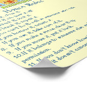 ハウスルールポスター ポスター (角)