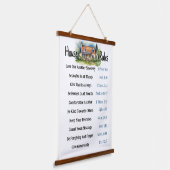 ハウスルール聖なる書物、 経典引用文 吊り下げ型タペストリー (傾斜あり)