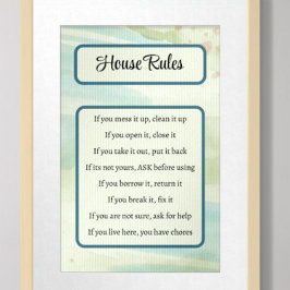 ハウスルール ポスター