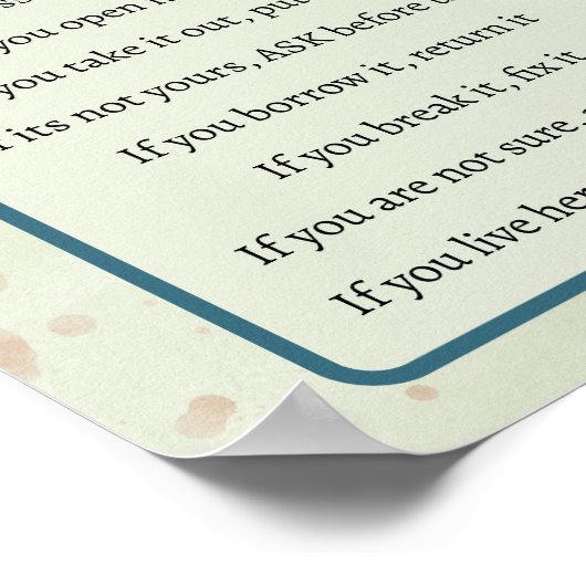 ハウスルール ポスター (角)