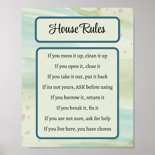 ハウスルール ポスター (正面)