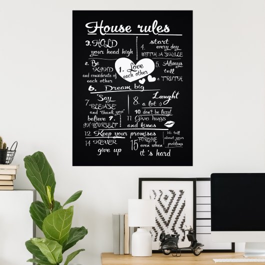 ハウスルール ポスター (ホームオフィス)
