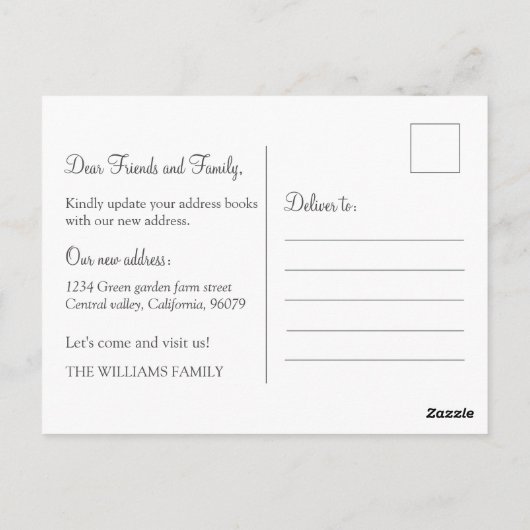 ハウスレッ素朴ドドアファームハウス我々は移動した ポストカード (裏面)