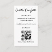 ハウスレンタルカスタム写真QRコードギリシャ 名刺 (裏面)