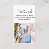 ハウスレンタルカスタム写真QRコードギリシャ 名刺 (正面)