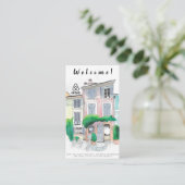 ハウスレンタル写真とロゴエアーブンQR 名刺 (スタンド正面)