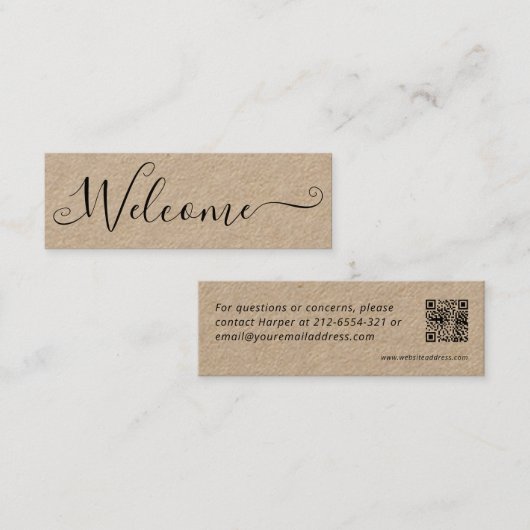 ハウスレンタル抱き枕QRウェルカムカード スキニー名刺 (正面/裏面)