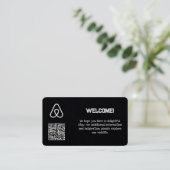 ハウスレンタルAirbnbカスタムQRプレミアム 名刺 (スタンド正面)