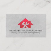 ハウスレンチとハンマーロゴ 名刺 (正面)