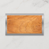 ハウスレンチハンマーのロゴ | 木目メタル 名刺 (裏面)