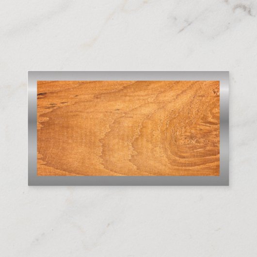 ハウスレンチハンマーのロゴ | 木目メタル 名刺 (裏面)