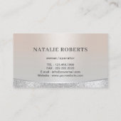 ハウスロゴホームクリーニング&メイドサービスシルバー 名刺 (裏面)