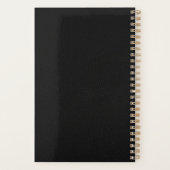 ハウスロゴ黒と金ゴールド非日付レザーフェイクズ プランナー手帳 (裏面)