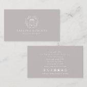 ハウスロゴ、インテリアデザイナー、ベージュ 名刺 (正面/裏面)