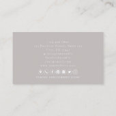 ハウスロゴ、インテリアデザイナー、ベージュ 名刺 (裏面)