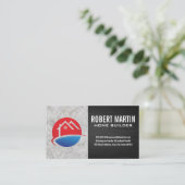 ハウスロゴ |コンクリート |黒いテクスチャ 予約カード (スタンド正面)