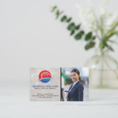 ハウスロゴ |ビジネスウーマン 名刺 (スタンド正面)