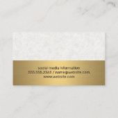 ハウスロゴ |メタリック金ゴールド 名刺 (裏面)