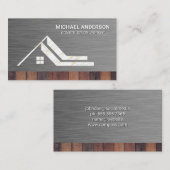 ハウスロゴ |メタルウッド |建築 名刺 (正面/裏面)