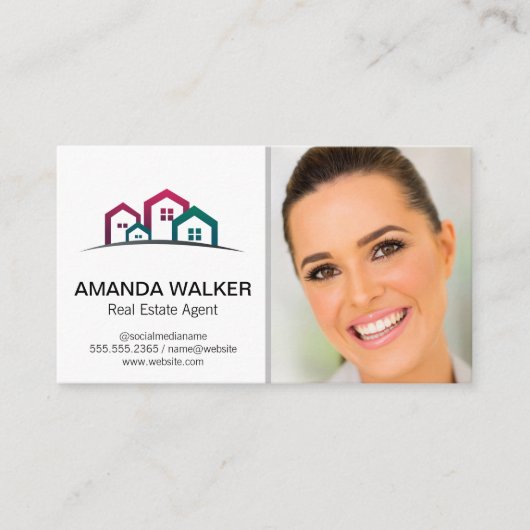 ハウスロゴ |不動産仲介業者写真 名刺 (正面)