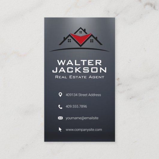 ハウスロゴ |不動産実在プロパティ 名刺 (正面)