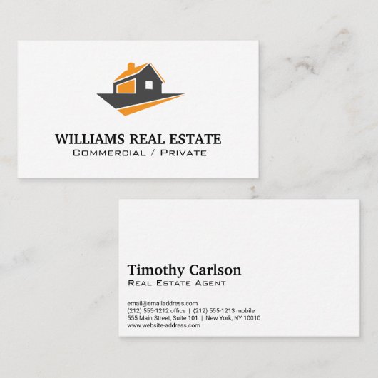 ハウスロゴ |不動産実在代理業者 名刺 (正面/裏面)